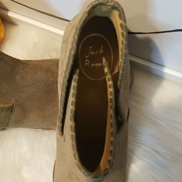 Jack Rogers Sadie Olive Green Boots 8 1/2 - Picture 6 of 7